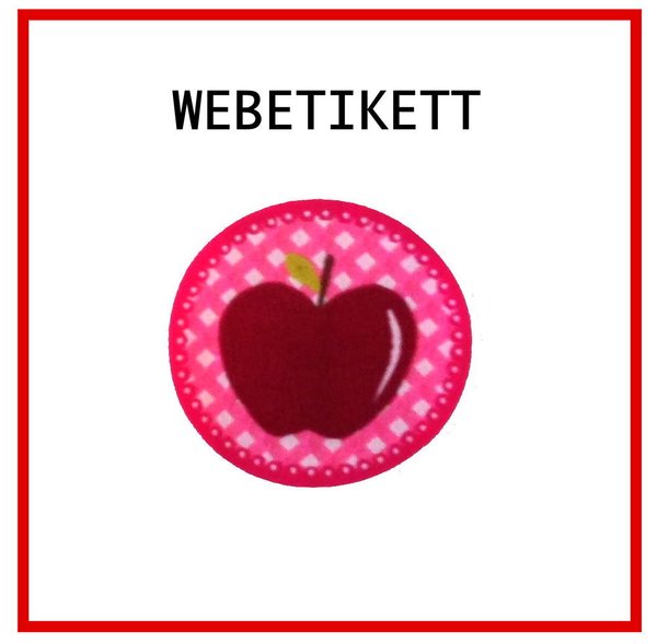 ♥ Webetikett Apfel - pink