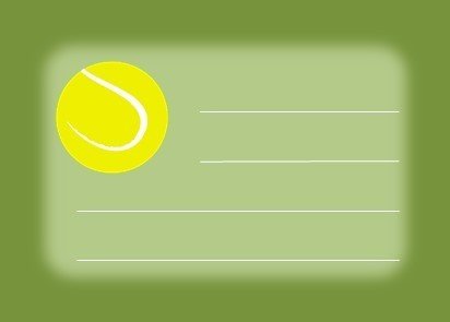 Schulaufkleber - Tennis - Ball