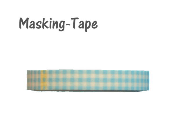 Aufkleber Masking Tape  ♥ hellblau vichy