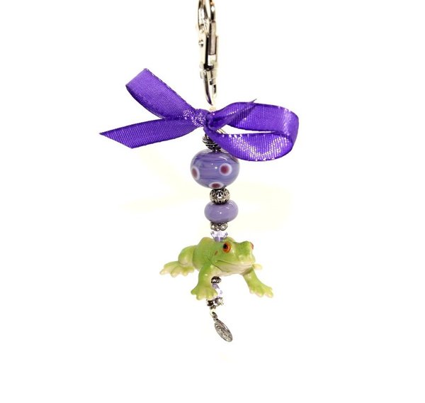 Schlüsselanhänger ♥ Frosch lila
